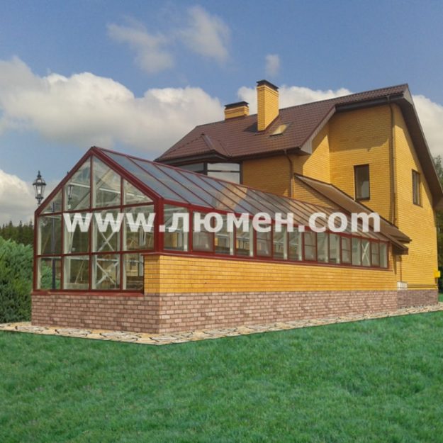 Оранжерея пристроенная к дому