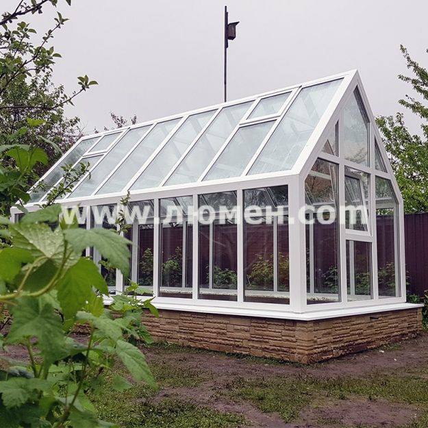 Теплица с стеклопакетами из ПВХ профиля