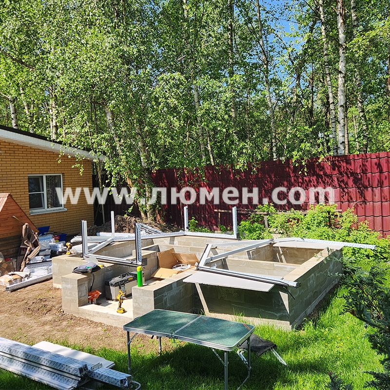 Зимняя теплица с оборудованием 3.0 х 4.5м Фундамент под зимнюю теплицу